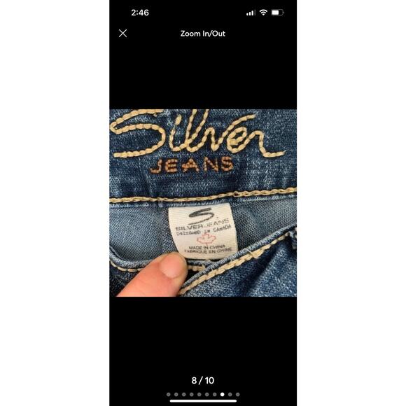 Silver Jeans Suki Capri Mid Rise Stretch Denim Blue Women’s Size W29 - Picture 10 of 10